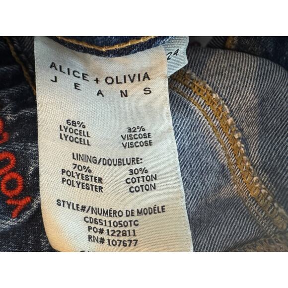 ALICE +‎ OLIVIA JEANS Rye Skirt Braided Denim Maxi Women's Size 24 Blue - Picture 8 of 9